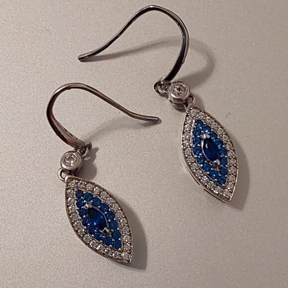 ROSS SIMONS JEWELRY EVIL EYE EARRINGS NEW CONDITION - Picture 3 of 10